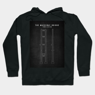 Mackinac Bridge Tower Print Hoodie